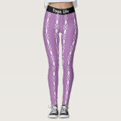 Yoga violet and White Pattern Leggings (Vorderseite)