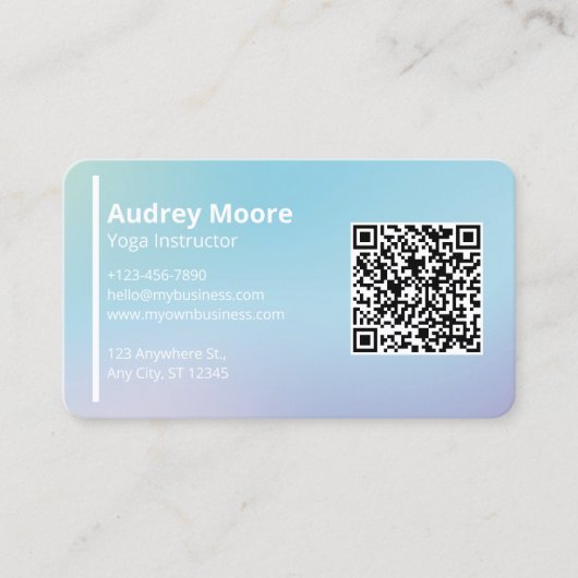 Yoga Visitenkarte (Vorderseite)