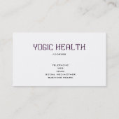 Yoga Visitenkarte (Rückseite)