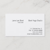 Yoga Visitenkarte (Rückseite)