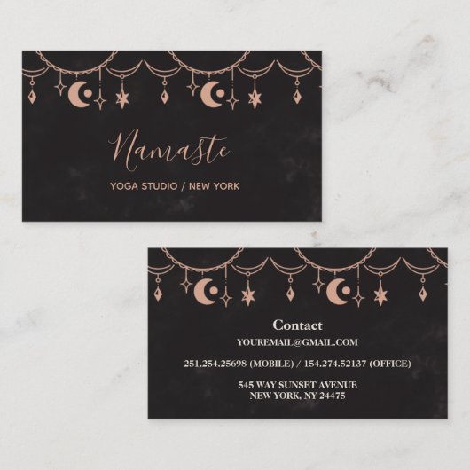 Yoga Visitenkarte (Vorne/Hinten)