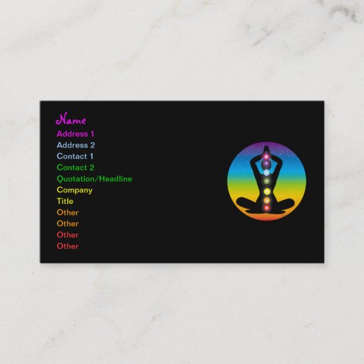 Yoga Visitenkarte (Vorderseite)