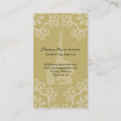 Yoga-Visitenkarte OM Shanti Visitenkarte (Rückseite)