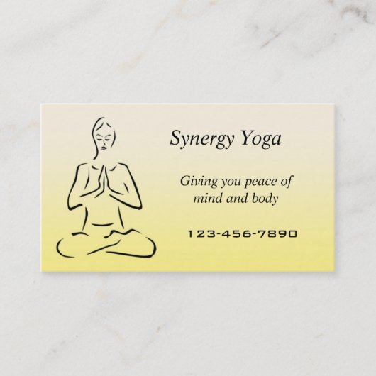 Yoga-Visitenkarte Visitenkarte (Vorderseite)