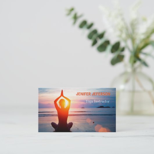 Yoga-Visitenkarte Visitenkarte (Stehend Vorderseite)