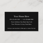 Yoga-Visitenkarten Visitenkarte (Rückseite)