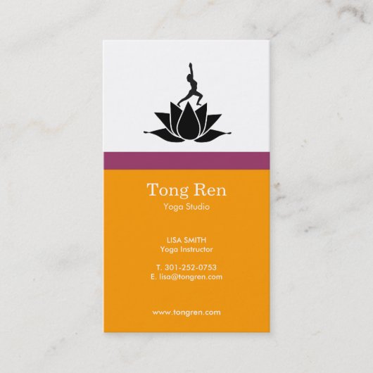Yoga-Visitenkarten Visitenkarte (Vorderseite)