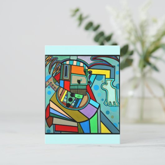 "Yoga" von Ruchell Alexander Postkarte (Stehend Vorderseite)