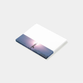 Yoga Vrksasana Tree Pose Black Lila Post-it Klebezettel