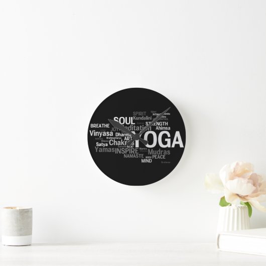 YOGA Wall Clock Runde Wanduhr (Zuhause)
