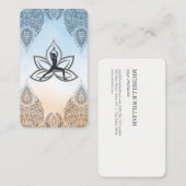 Yoga Warrior Pose | Mandala Pattern Visitenkarte (Vorne/Hinten)