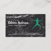 Yoga Warrior Pose | Marmorboden Visitenkarte (Rückseite)