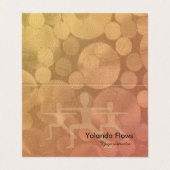 Yoga Warrior Pose Visitenkarten (Außenseite Aufgefaltet)