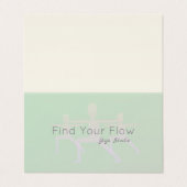 Yoga Warrior Pose Visitenkarten (Außenseite Aufgefaltet)