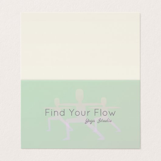 Yoga Warrior Pose Visitenkarten (Außenseite Aufgefaltet)