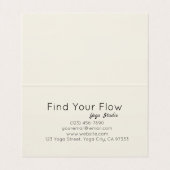 Yoga Warrior Pose Visitenkarten (Innenseite Aufgefaltet)