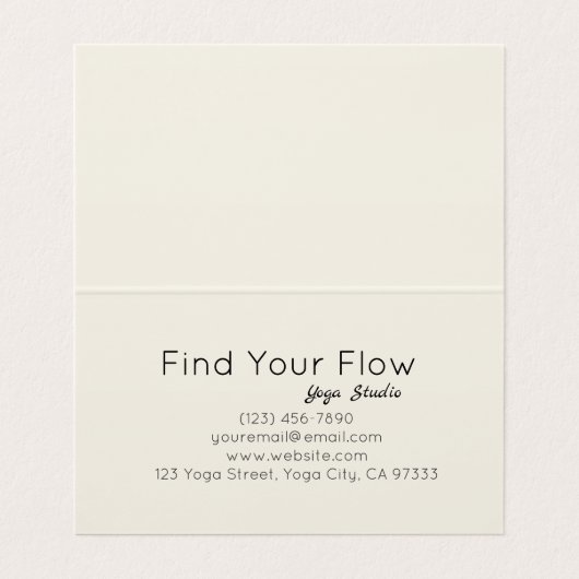 Yoga Warrior Pose Visitenkarten (Innenseite Aufgefaltet)