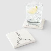 Yoga Warrior Untersetzer (Seitenansicht)