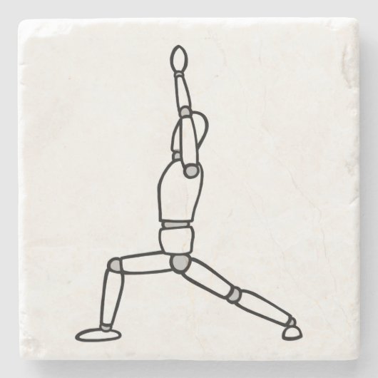 Yoga Warrior Untersetzer (Vorderseite)
