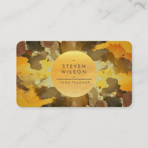 Yoga Wasserfarben Lehrer Vintage Kunst Visitenkarte