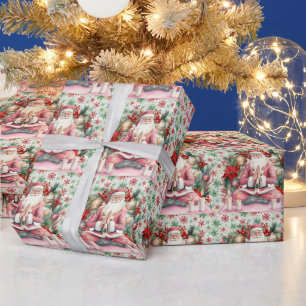 Yoga-Weihnachten Santa Claus Lehrer Geschenkpapier