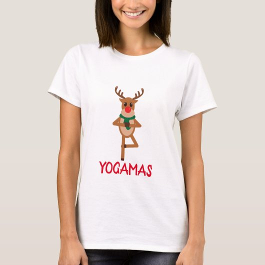 Yoga-Weihnachten T-Shirt (Vorderseite)