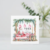 Yoga Weihnachten Weihnachtsmann Posing Atmen (Stehend Vorderseite)