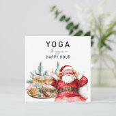 Yoga Weihnachten Weihnachtsmann Posing Atmen (Stehend Vorderseite)