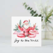 Yoga Weihnachten Weihnachtsmann Posing Yoga (Stehend Vorderseite)