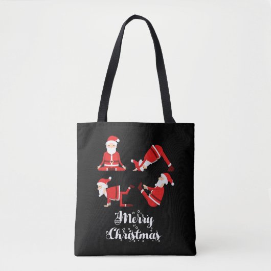 Yoga Weihnachts-Fitness Tasche (Vorderseite)