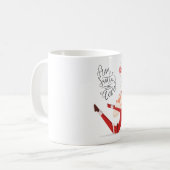 Yoga Weihnachts-Weihnachtsklaus mit Yoga Kaffeetasse (Vorderseite Links)