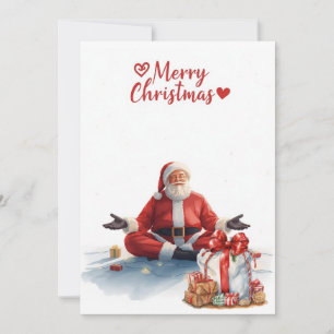 Yoga Weihnachts-Weihnachtsmann mit Yoga-Urlaub Feiertagskarte