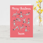Yoga Weihnachtskarte personalisiert Karte (Gelbe Blume)