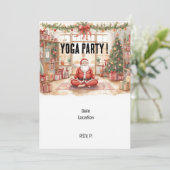 Yoga Weihnachtslehrer Einladung (Stehend Vorderseite)