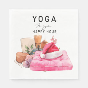 Yoga Weihnachtslehrer Serviette