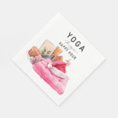 Yoga Weihnachtslehrer Serviette (Ecke)