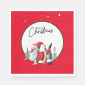 Yoga Weihnachtslehrer Serviette (Vorderseite)