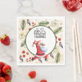 Yoga Weihnachtslehrer Serviette (Beispiel)