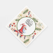 Yoga Weihnachtslehrer Serviette (Ecke)