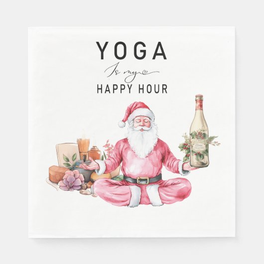 Yoga Weihnachtslehrer Serviette (Vorderseite)