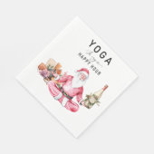 Yoga Weihnachtslehrer Serviette (Ecke)