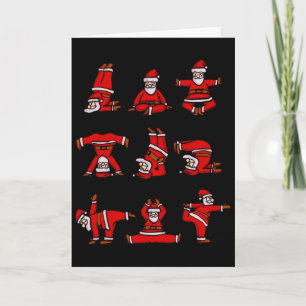 Yoga Weihnachtsmann Frauen Männer Kinder Lustige W Karte