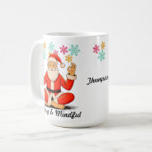 Yoga-Weihnachtsmann Kaffeetasse (Vorderseite Links)