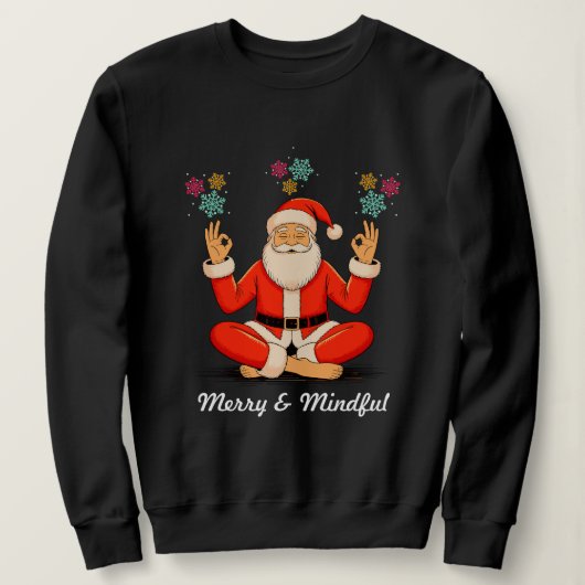 Yoga-Weihnachtsmann Sweatshirt (Design vorne)