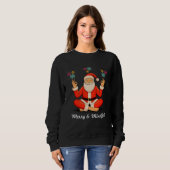 Yoga-Weihnachtsmann Sweatshirt (Vorne ganz)
