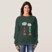 Yoga-Weihnachtspullover der Weihnachtsbaum-Pose-| Sweatshirt (Vorne ganz)