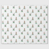 Yoga Weihnachtstiere Geschenkpapier (Flach)