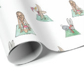 Yoga Weihnachtstiere Geschenkpapier (Rolleneckpunkt)