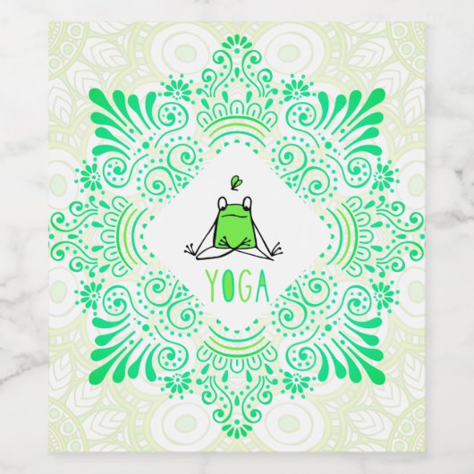 Yoga Weinetikett (Einzelnes Label)