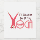 Yoga Weinetikett (Einzelnes Label)